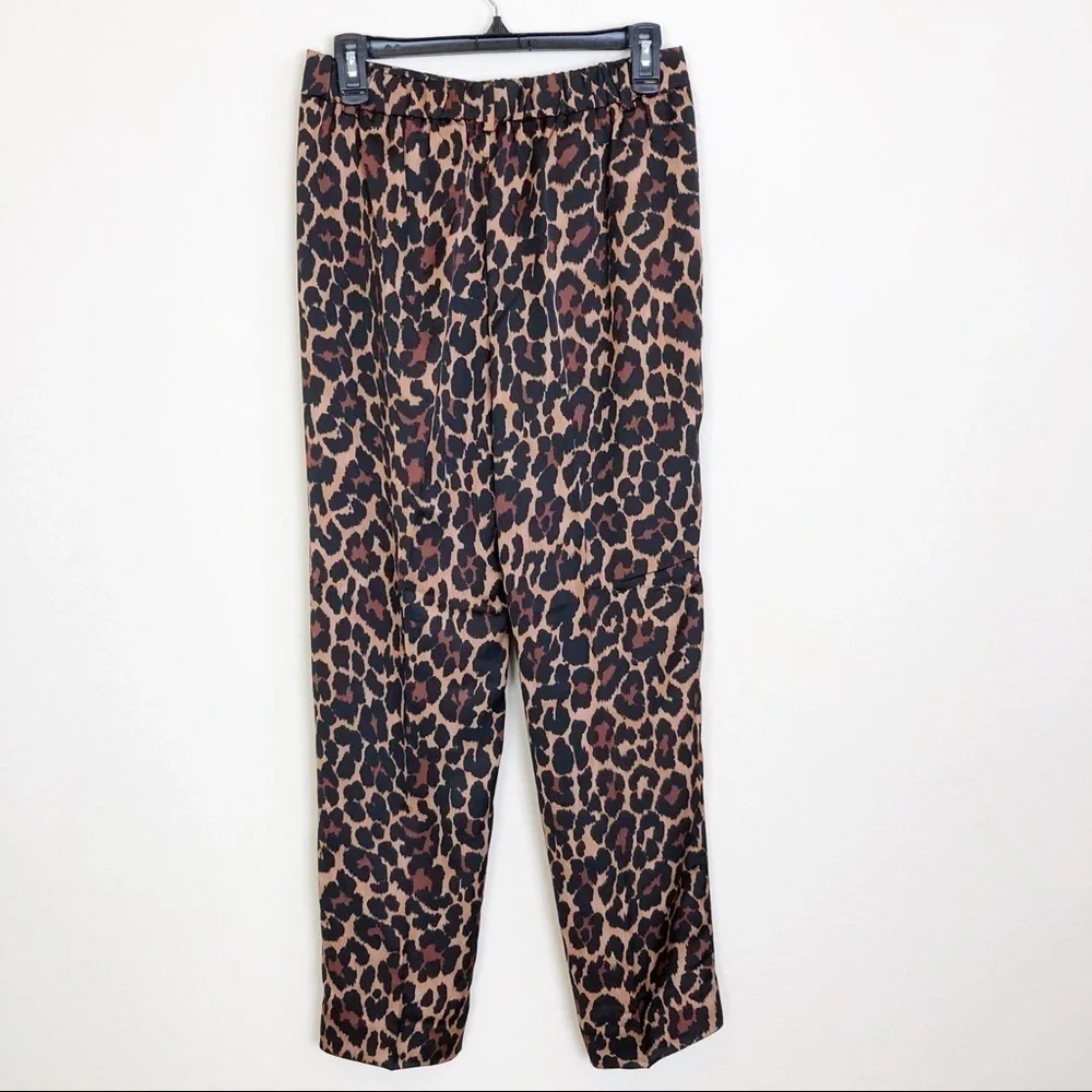 New J. Crew High-rise Wide-leg Trouser in Leopard